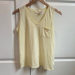 Women's Pale Yellow Sleeveless Top